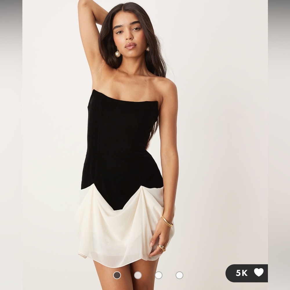 ASOS DESIGN structured velvet mini dress